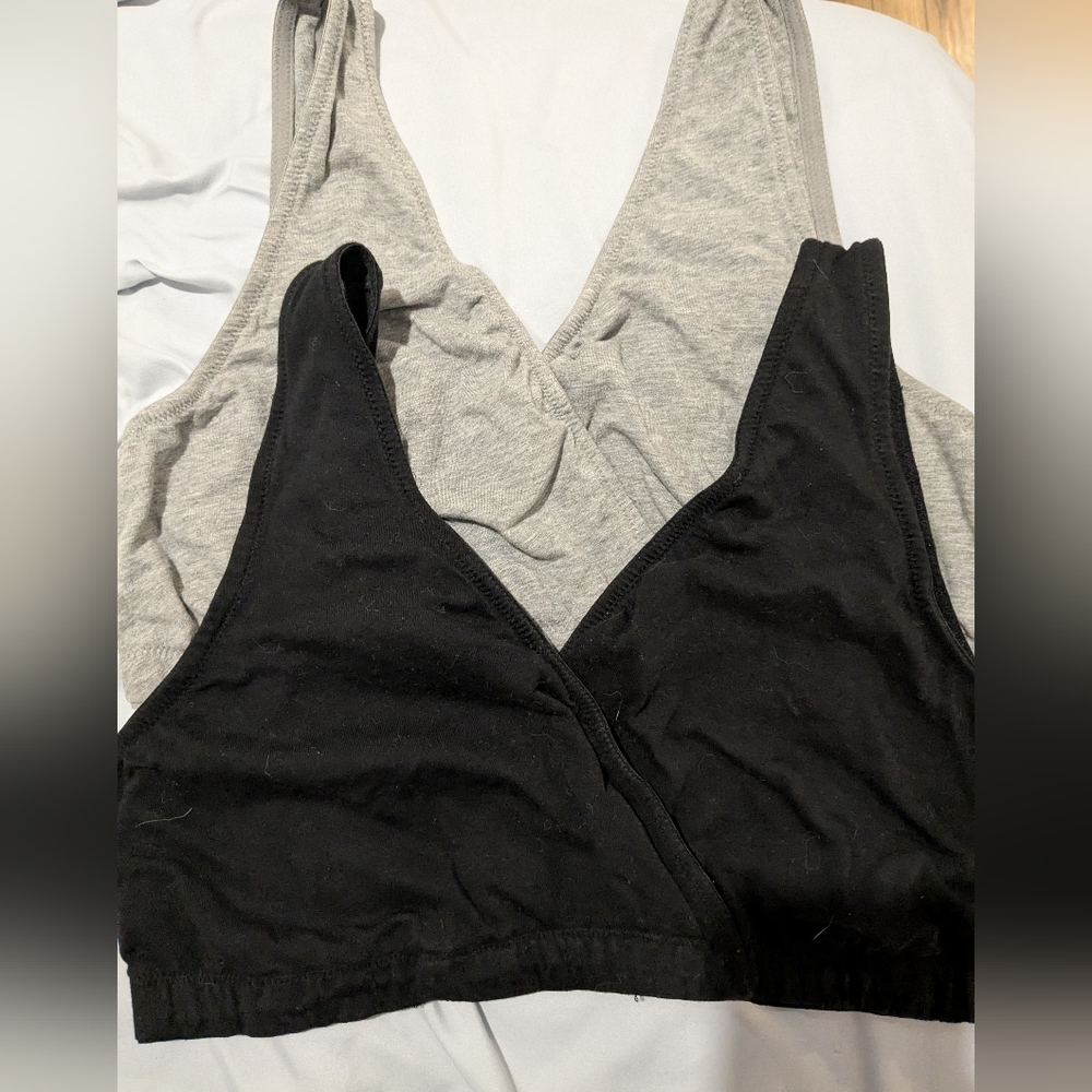 Motherhood Maternity Black and Gray Bras